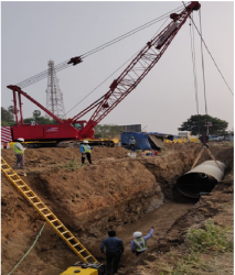 Pipe Laying along NH-8